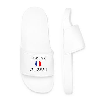 J'peux pas j'ai Français - Claquettes Homme - blanc - Devant