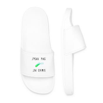 J'peux Pas J'ai Chimie Éprouvette - Claquettes Homme - blanc - Devant