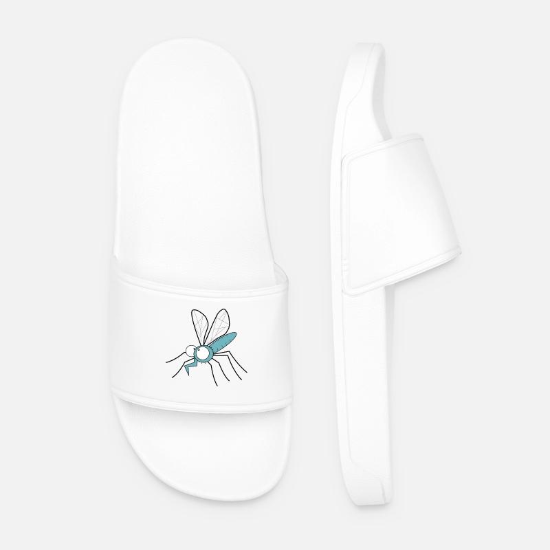 insect mosquito mosquito mosquito plague bite - Men’s Pool Sliders - white