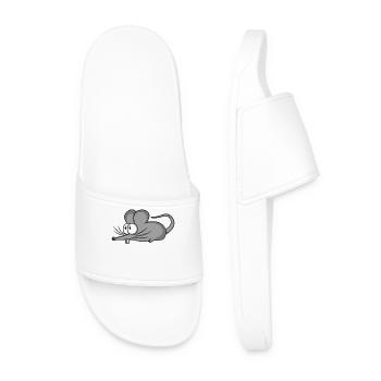 Souris souris mousi petites souris rat rongeur - Claquettes Homme - blanc - Devant