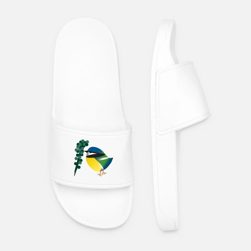 vogel - Männer Badelatschen - Weiß