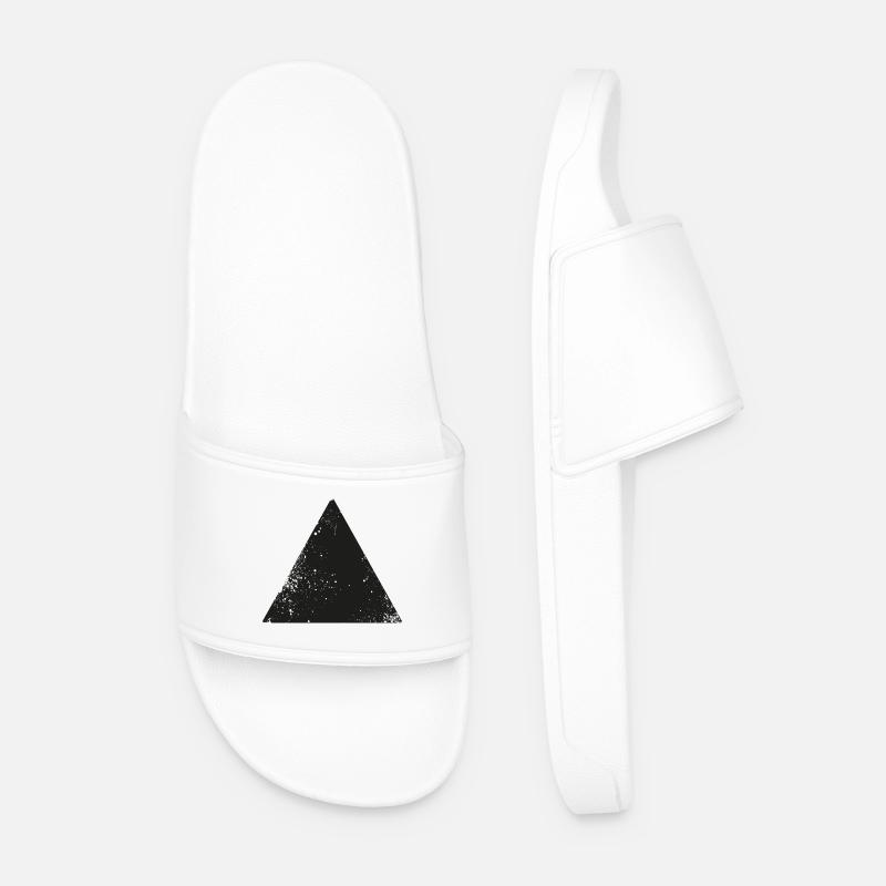 hipster triangle shape symbol - Men’s Pool Sliders - white