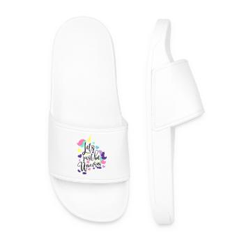 Einhorn Unicorn Einhörner Spruch Tier Geschenk - Männer Badelatschen - Weiß - Vorne
