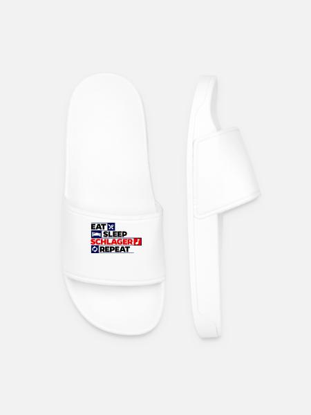 Schlager Repeat Repeat Schlagerfan music - Men’s Pool Sliders - white
