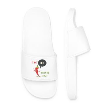 I'm Hot You're Not - Men’s Pool Sliders - white - Front