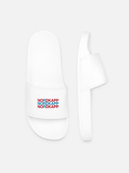 NORDKAPP Noorwegen - Noorwegen - Noorse vlag - Mannen slippers - wit