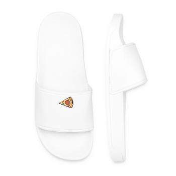 Matching partner family duo twins friends - Men’s Pool Sliders - white - Front