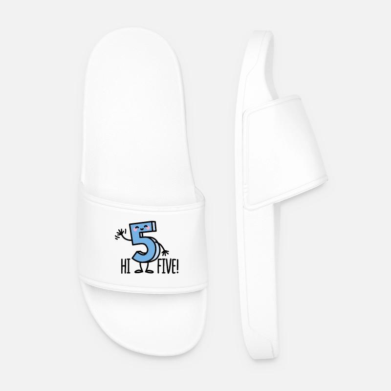 Hi Five! - Männer Badelatschen - Weiß
