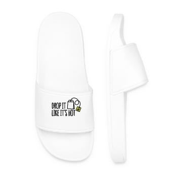 Drop it likes it's hot - Men’s Pool Sliders - white - Front