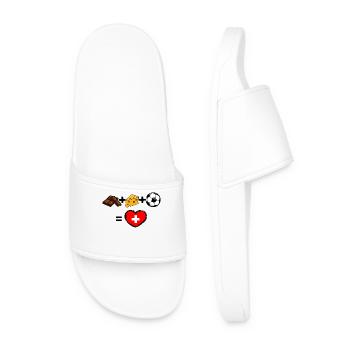 Switzerland National Football Team Soccer Fan Team - Men’s Pool Sliders - white - Front