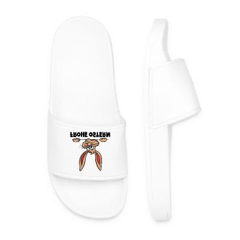 Frohe Ostern Osterhase Osterhäschen Sprüche - Männer Badelatschen - Weiß - Vorne