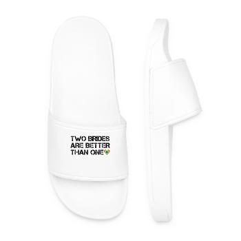 Two brides are better than one - Men’s Pool Sliders - white - Front
