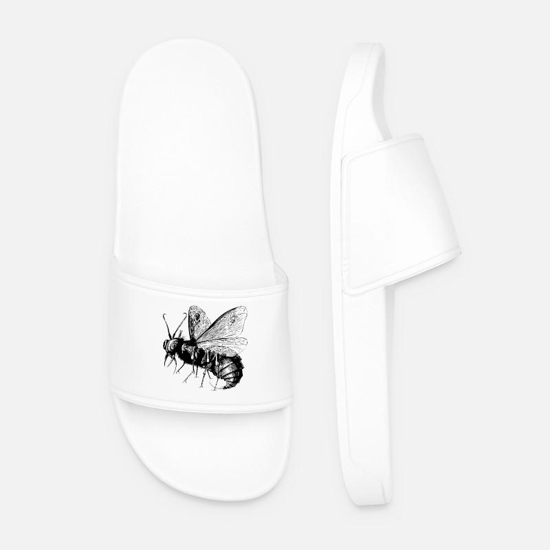 Beelzebub | Devil | Demon | Devil | Satan - Men’s Pool Sliders - white