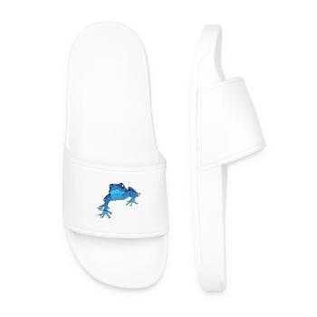 Poison dart frog design / gift - Men’s Pool Sliders - white - Front