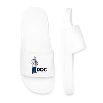 Superhero physician doctor assistant doctor emergency doctor profession - Men’s Pool Sliders - white - Front
