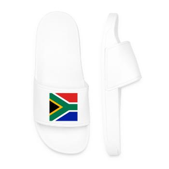 South Africa Flag - Men’s Pool Sliders - white - Front