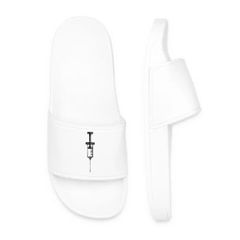 Syringe vaccination health family doctor doctor nurse - Men’s Pool Sliders - white - Front