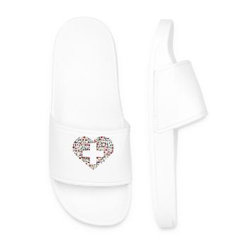 First Aid Medicine Nurse Doctor Doctor - Men’s Pool Sliders - white - Front