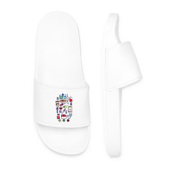 Nurse carer carer nurse - Men’s Pool Sliders - white - Front