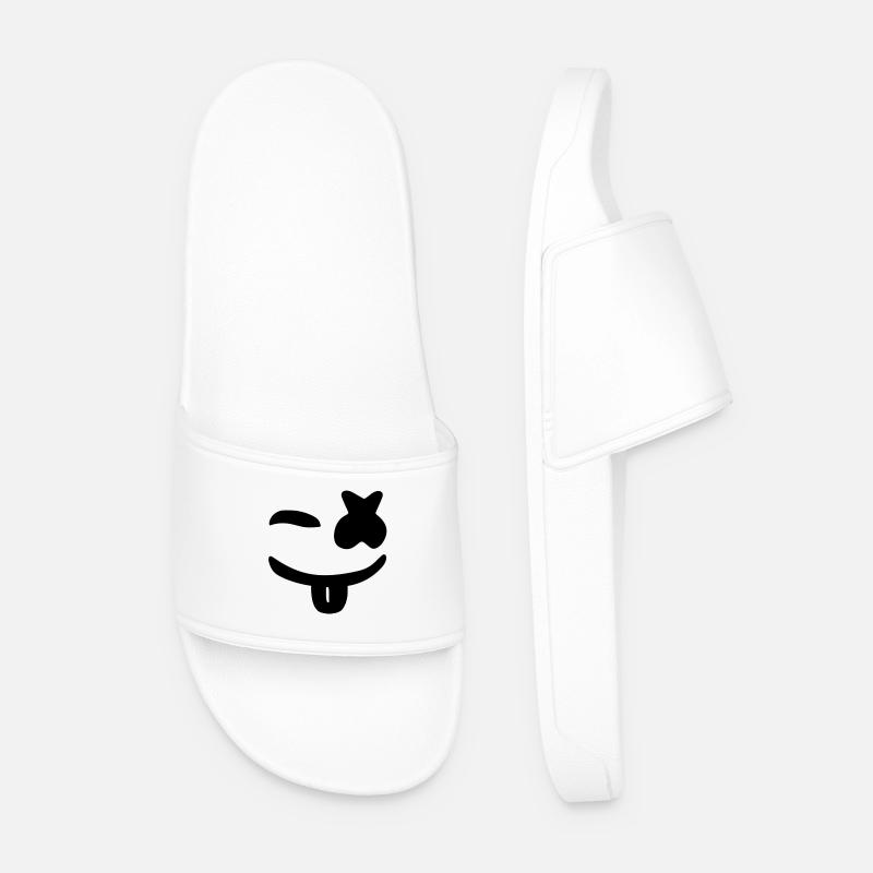 Marshmello - Men’s Pool Sliders - white