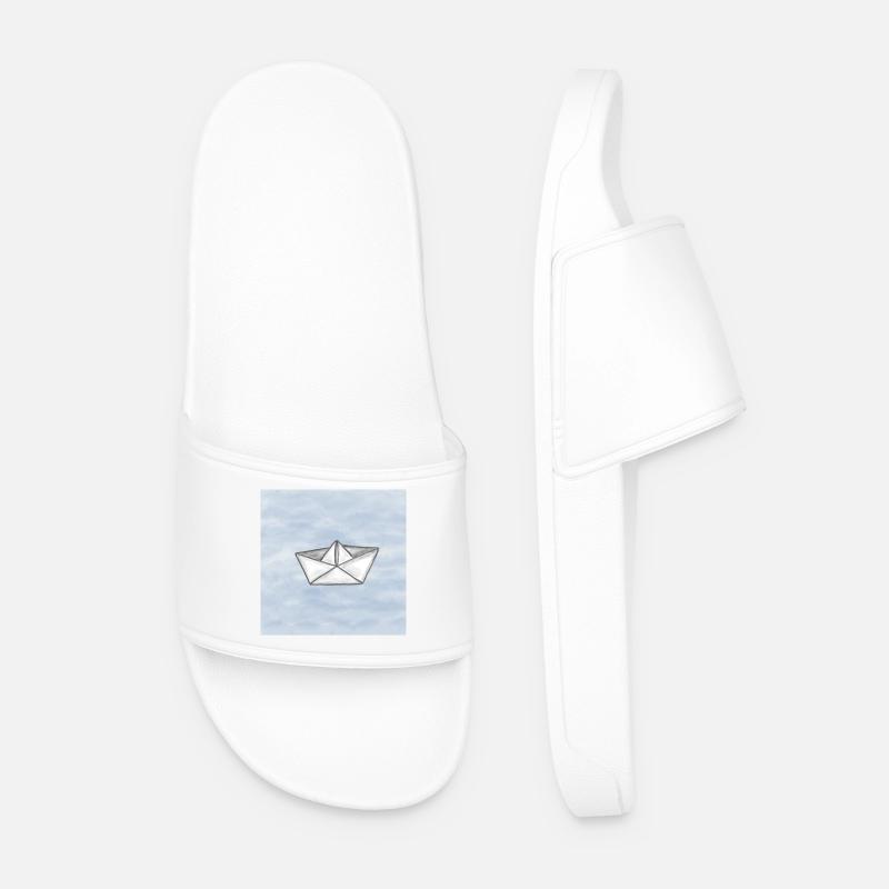 Papierschiff - Männer Badelatschen - Weiß
