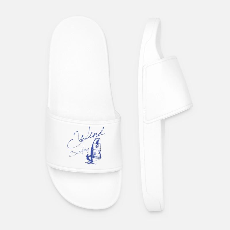 WINDSURFING - SURFER WINDSURFER Geschenk - Männer Badelatschen - Weiß