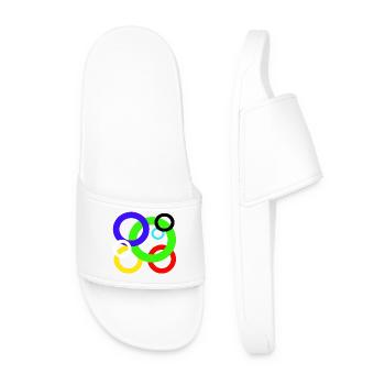 Design colored rings - Men’s Pool Sliders - white - Front