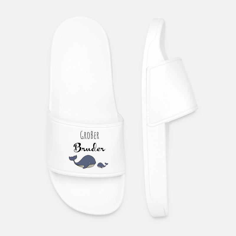 Großer Bruder Wal - Männer Badelatschen - Weiß
