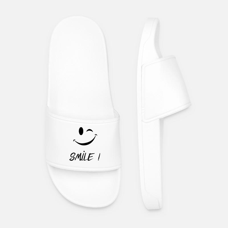 Smile - Männer Badelatschen - Weiß