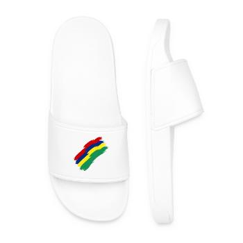 Couleurs du drapeau de l’île Maurice - Claquettes Homme - blanc - Devant