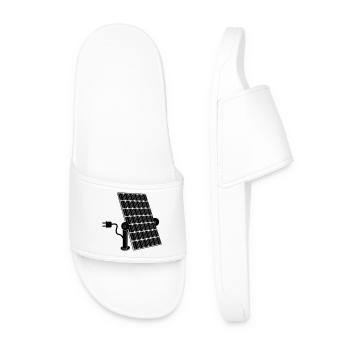 Solar panel with plug - Men’s Pool Sliders - white - Front