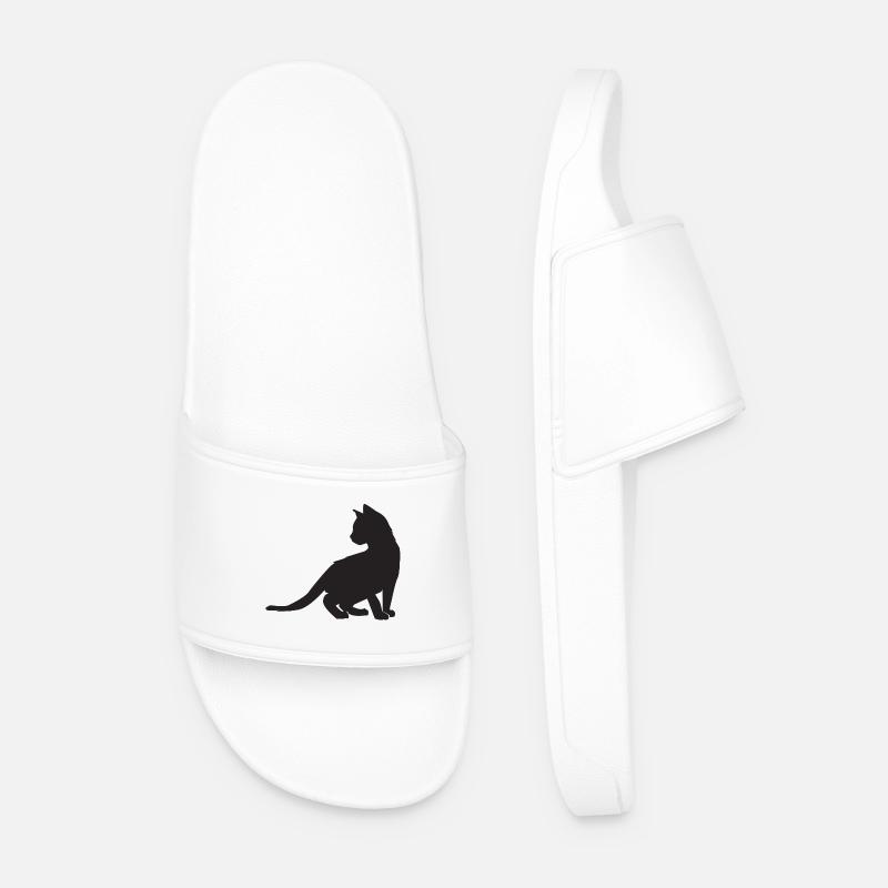 Kitten design - Men’s Pool Sliders - white