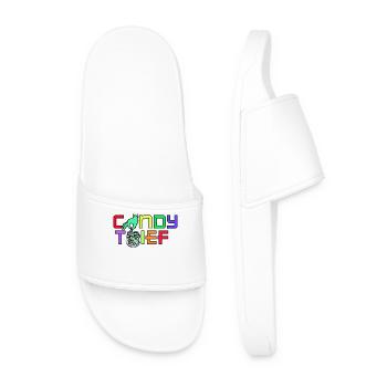 Sweet Candy Candy Dessert Statement - Men’s Pool Sliders - white - Front