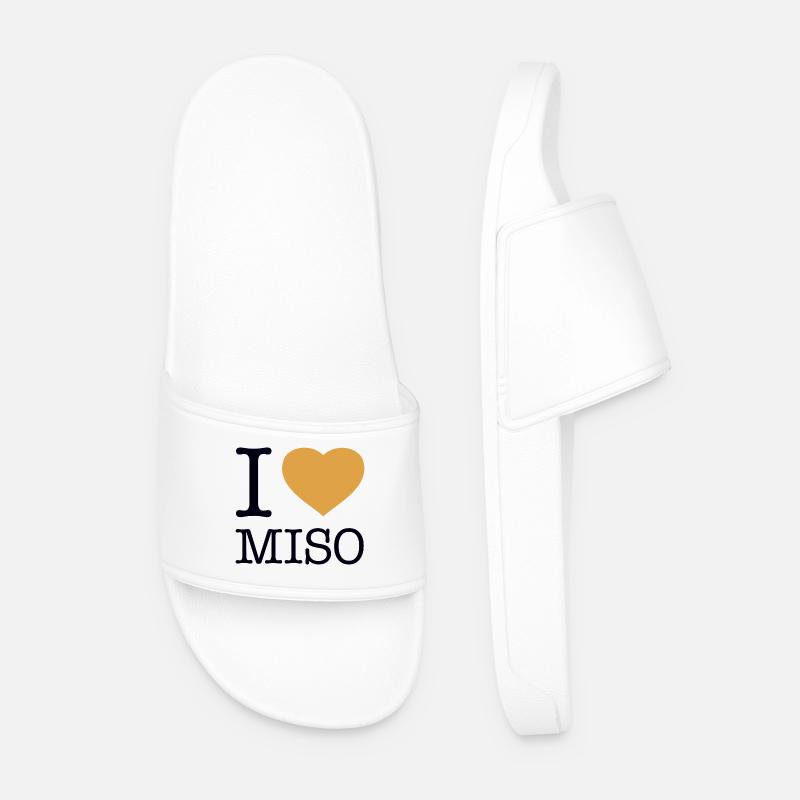 I LOVE MISO Sushi - Männer Badelatschen - Weiß