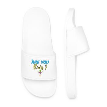 Are you radis ? Jeu de mot drôle sport humour cool - Claquettes Homme - blanc - Devant