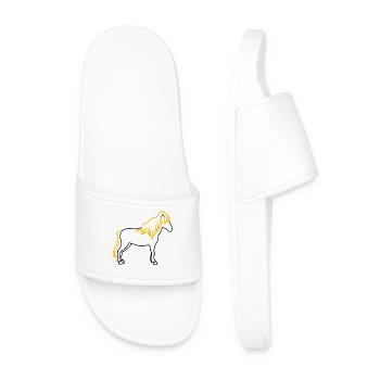 Icelandic Horses Horses Horse Horse Lovers Riding - Men’s Pool Sliders - white - Front