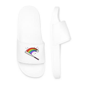 Regenbogenfahne Rechte Homosexueller Lgbt Lesben - Männer Badelatschen - Weiß - Vorne