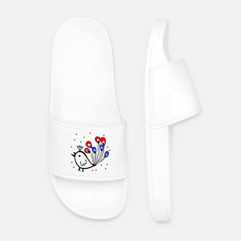 Karneval, Fasching, Spatz - Männer Badelatschen - Weiß