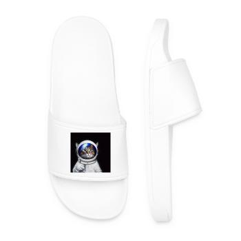 astro cat - Men’s Pool Sliders - white - Front