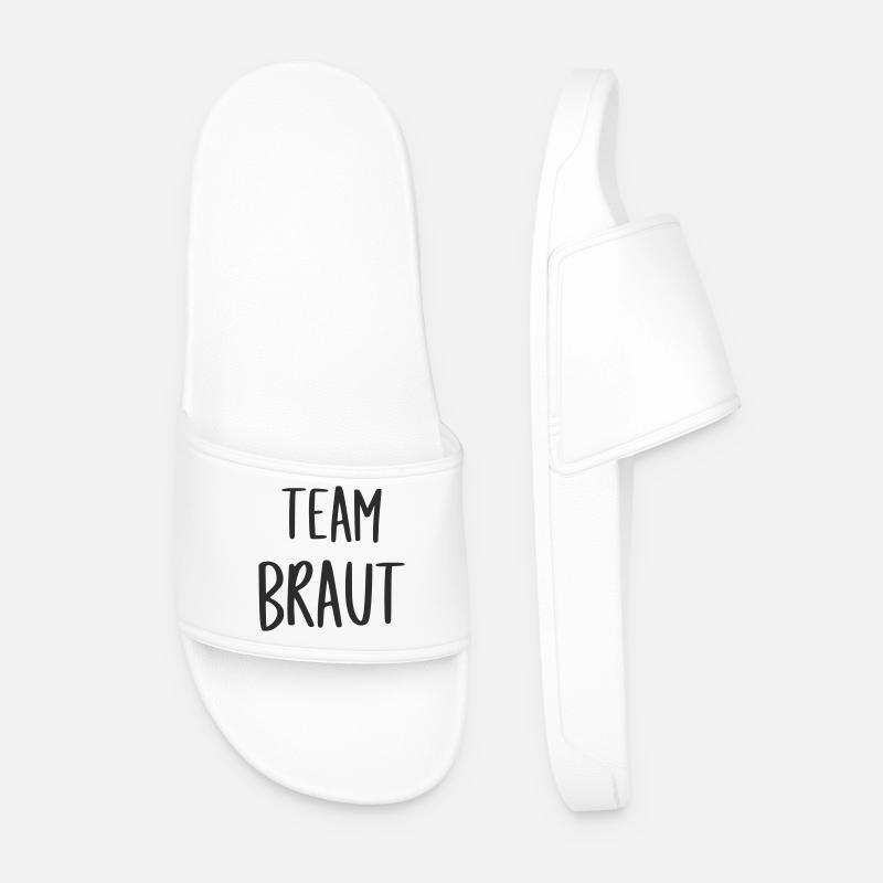 Team Braut Junggesellenabschied - Männer Badelatschen - Weiß