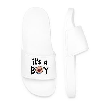Déclaration de la famille enceinte Grossesse Bébé - Claquettes Homme - blanc - Devant