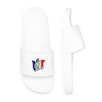 Motif du drapeau de la France pour fille - Claquettes Homme - blanc - Devant