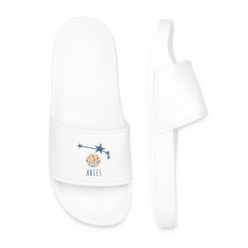 The constellation of Aries - Men’s Pool Sliders - white - Front