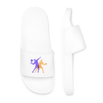 Padel Training Player Trainer Padel Game Racket - Men’s Pool Sliders - white - Front