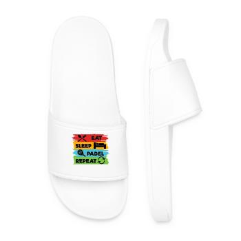 Leisure Player Padel Statement Sport Padel Game - Men’s Pool Sliders - white - Front