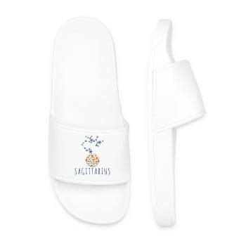 The constellation of Sagittarius - Men’s Pool Sliders - white - Front