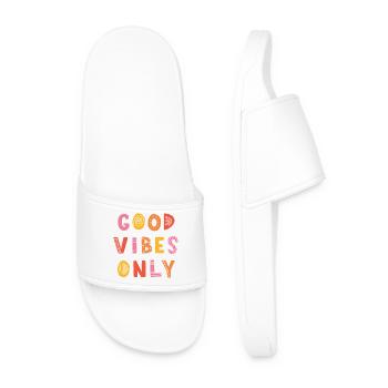 Réservé aux bonnes vibrations - Claquettes Homme - blanc - Devant