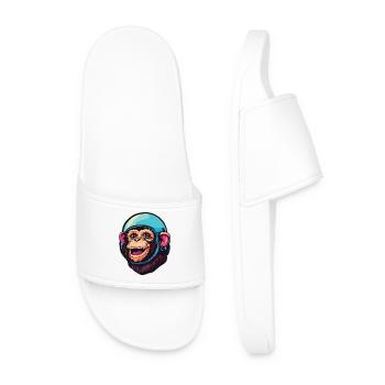 Space Monkey - Men’s Pool Sliders - white - Front