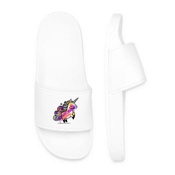 Licorne fantaisiste avec Splash Art - Claquettes Homme - blanc - Devant