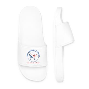 Logo Art Martiaux Français Modern - Claquettes Homme - blanc - Devant